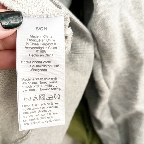 J. crew Garment Dyed Gray Hoodie - Picture 5 of 7